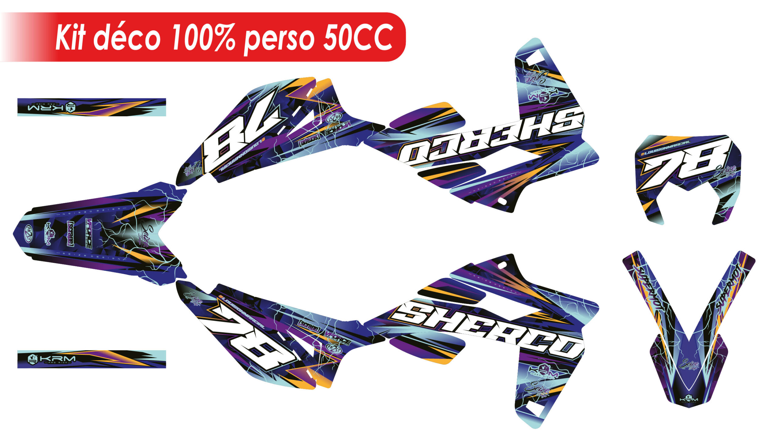 Kit déco 50cc (Route/Enduro)
