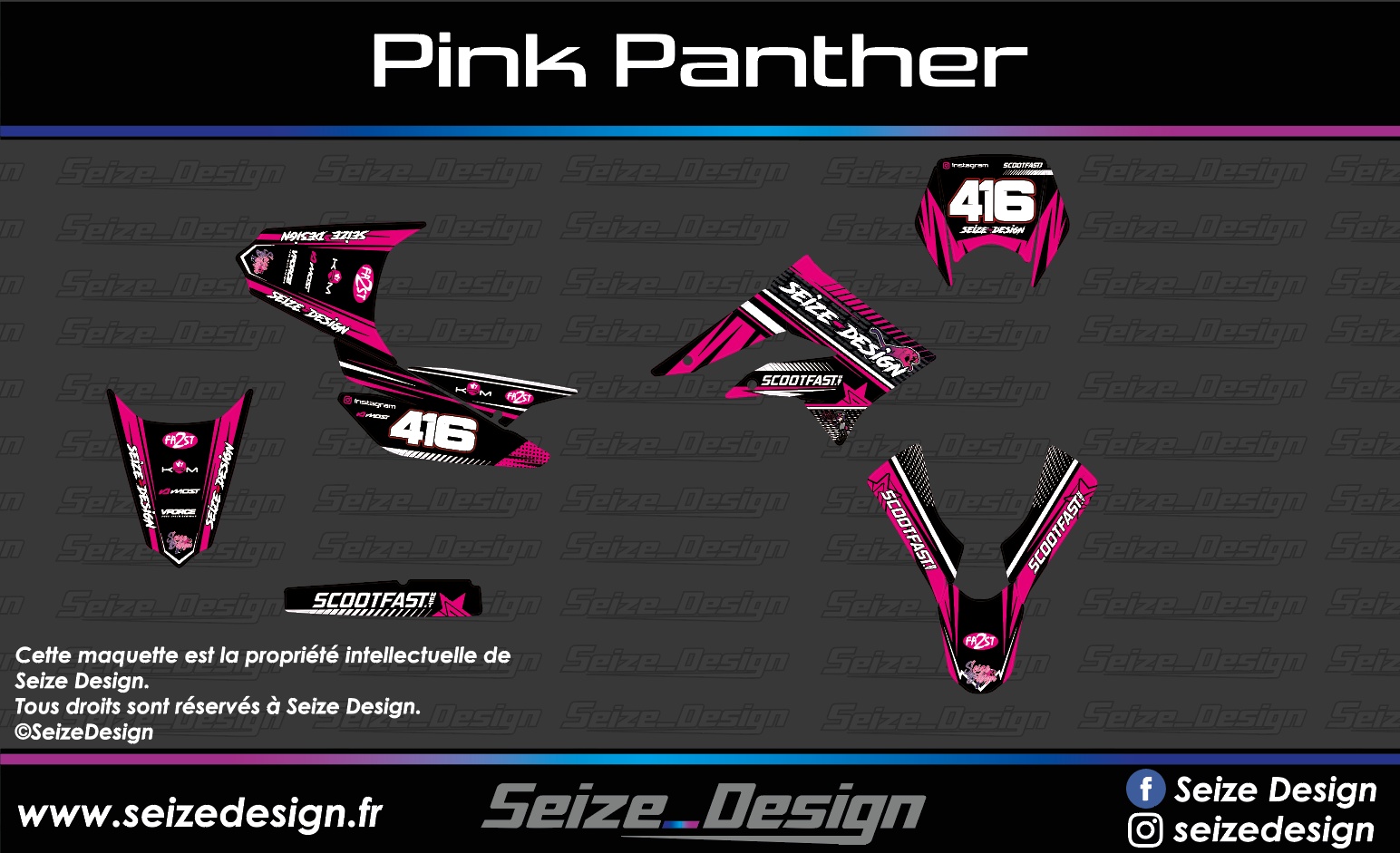 Kit déco "Pink Panther" derbi – Image 2