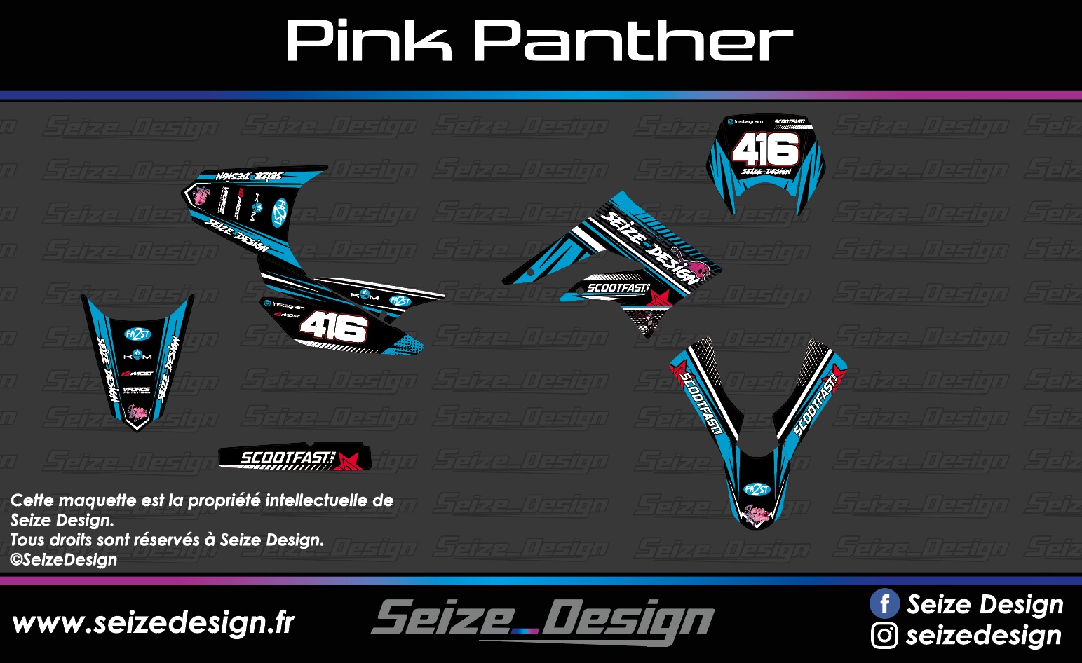 Kit déco "Pink Panther" derbi – Image 6