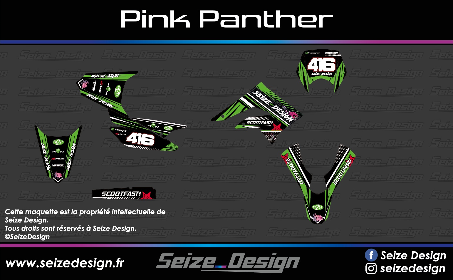 Kit déco "Pink Panther" derbi – Image 4