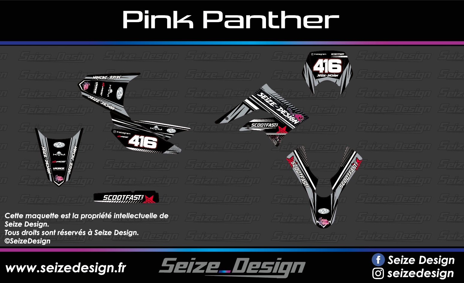 Kit déco "Pink Panther" derbi – Image 3