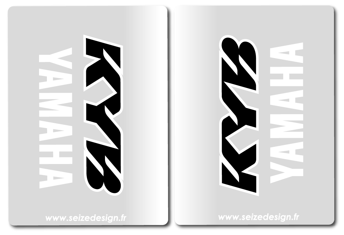 Stickers Fourche KYB YAMAHA Transparent 