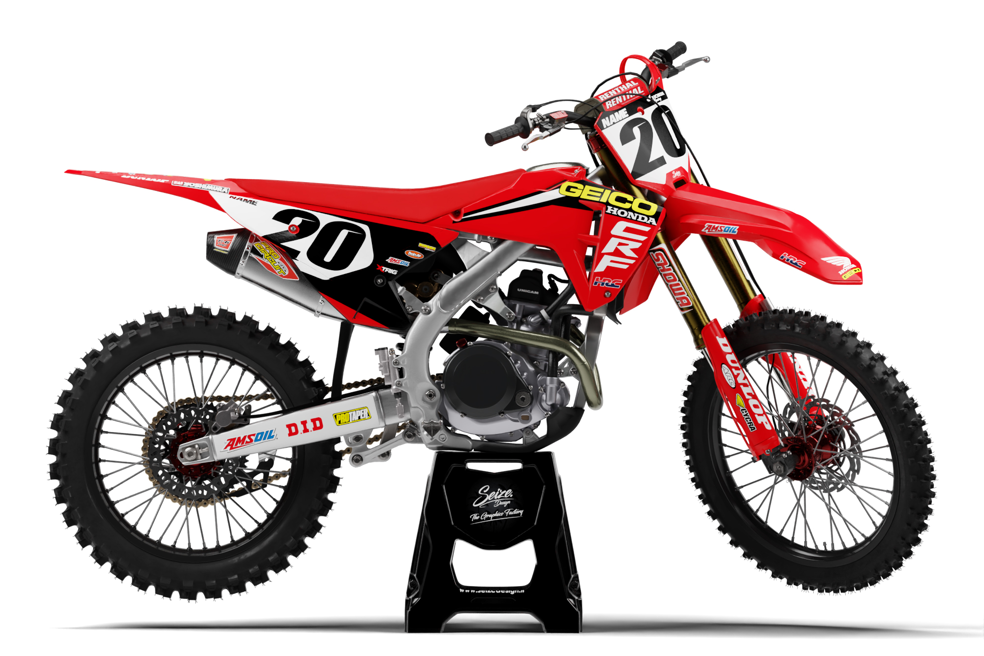 Kit déco "HONDA GEICO" pour CR/CRF