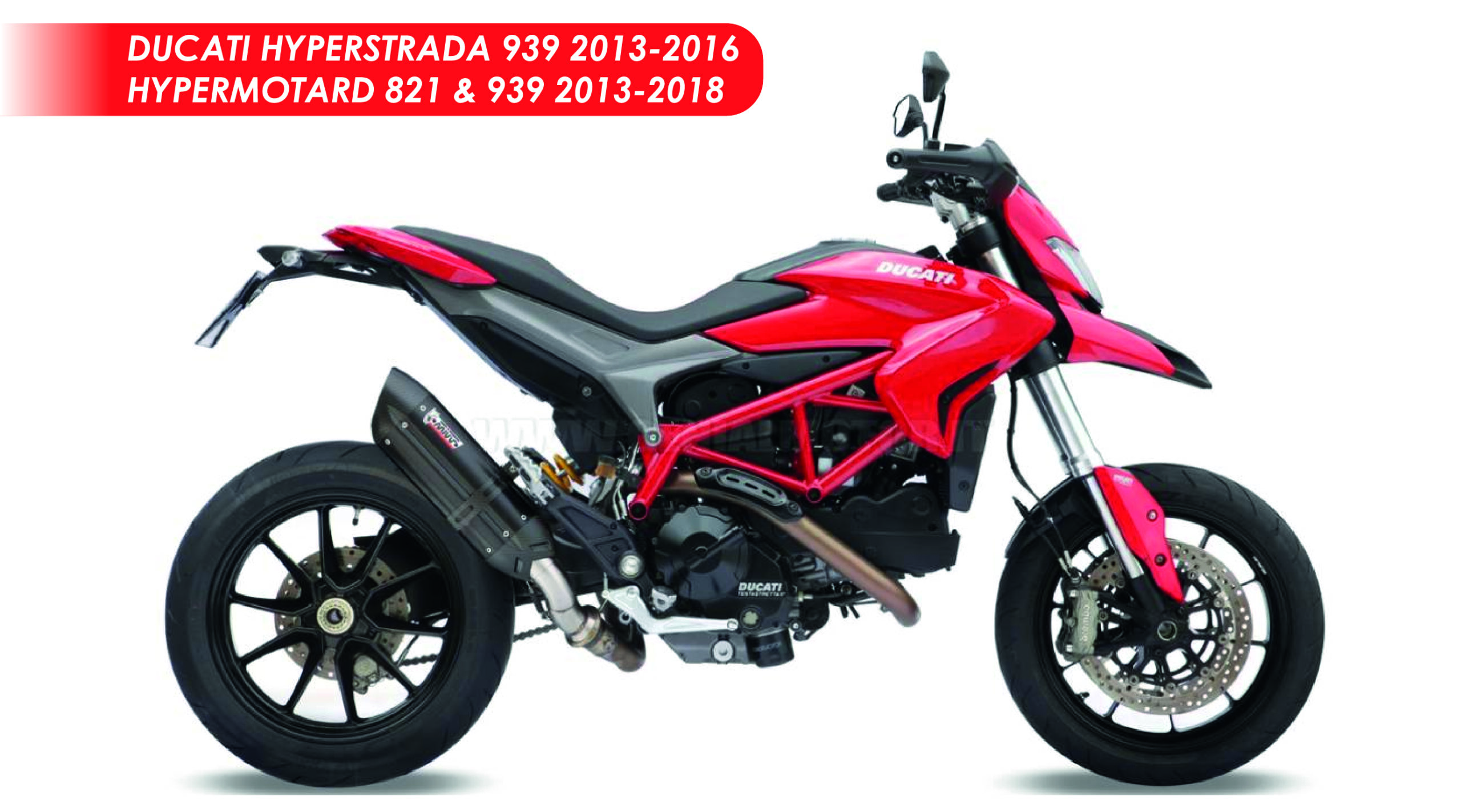 Kit déco 100% perso DUCATI HYPERSTRADA 939 2013-2016 & HYPERMOTARD 821 & 939 2013-2018