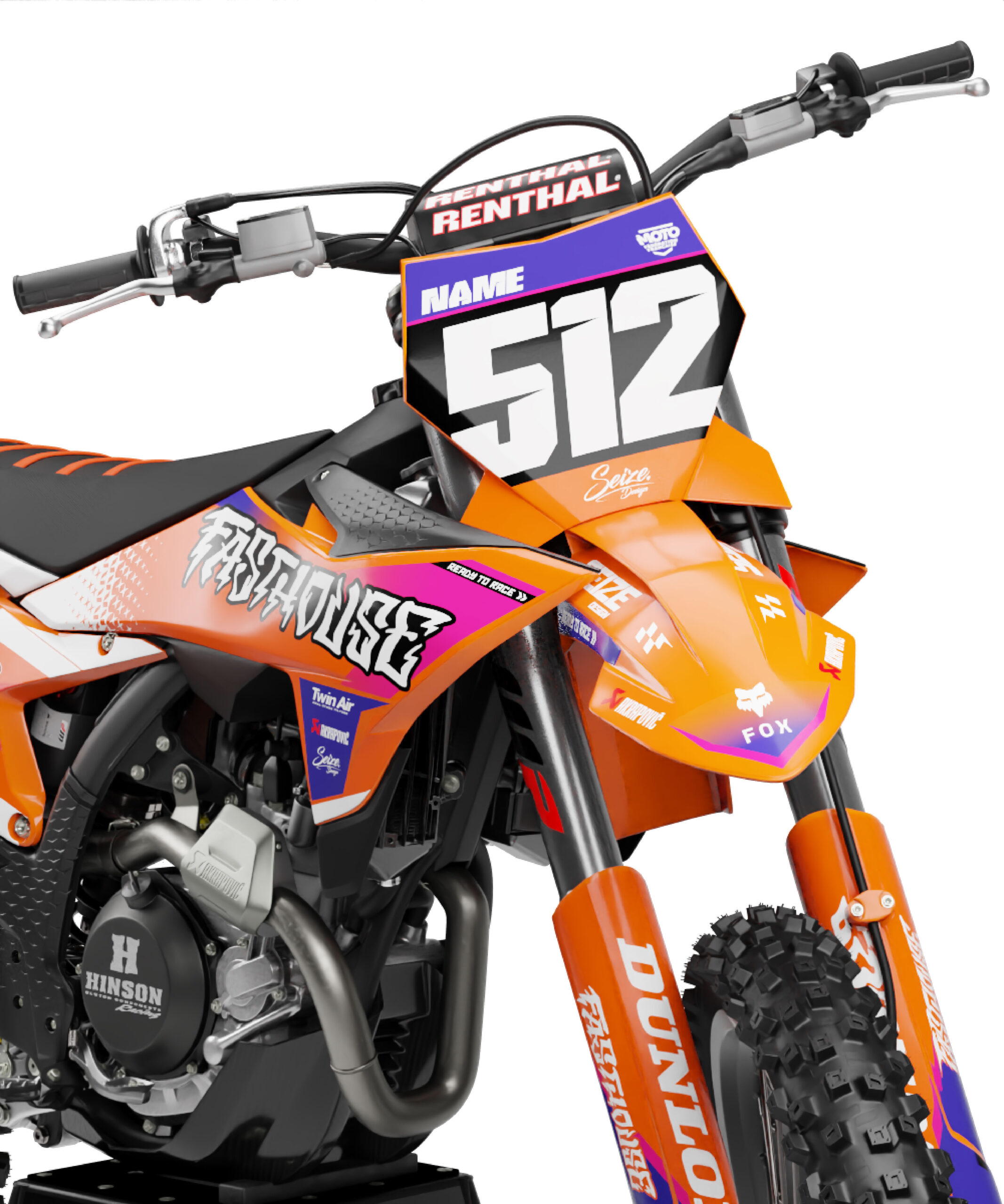 Kit déco “FastHouse Orange” pour KTM SX SXF – Image 2