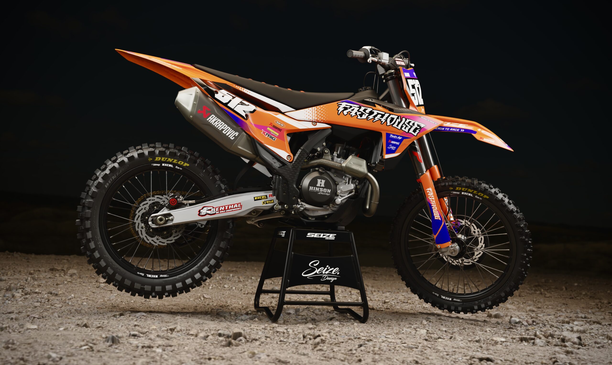 Kit déco “FastHouse Orange” pour KTM SX SXF – Image 3