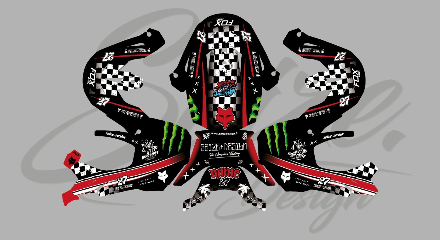 Kit déco Fox v3 rs "Race"